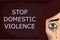 Stop domestic violence poster. Abuse and agression in family