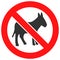 Stop Donkey Raster Icon Flat Illustration