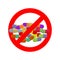 Stop doping. Ban dope. It is forbidden to take stimulants. Cross