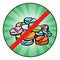 Stop doping sign icon