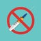 Stop Drug Icon Concept. Vector Illustration