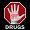 Stop drugs conceptual illustration. Social problem