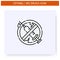 Stop drugs line icon. Editable illustration