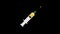 Stop Drugs. Syringe. Prohibiting Sign. Transparent Background. 3 Animation Options.