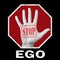 Stop ego conceptual illustration. Global social problem