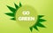 Stop environment pollution green motivational banner, panorama