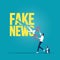 Stop fake news and misinformation spreading on internet and media concept