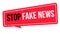Stop fake news. Sign for notifications in online stores, false information