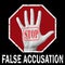 Stop false accusation news conceptual illustration. Global social problem