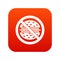 Stop fast food icon digital red