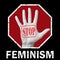 Stop feminism conceptual illustration. Global social problem