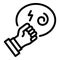 Stop fist violence icon, outline style