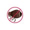 Stop flea insect flat icon