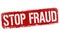 Stop fraud sign or stamp