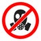 Stop Gasmask Raster Icon Illustration