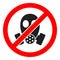 Stop Gasmask Vector Icon Illustration