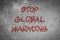 Stop global warming concept background