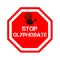 Stop glyphosate sign illustration