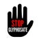 Stop glyphosate symbol illustration