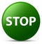 Stop green round button