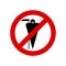 Stop Grim Reaper. Red road sign Prohibiting. Ban Death