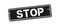 Stop grunge rubber stamp on white, vector illustration