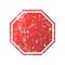 Stop grunge sign icon in flat style. Traffic control vector illustration on isolated background. Scratched blank attention sign