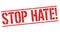 Stop hate grunge rubber stamp