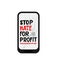 Stop Hate For Profit. With broken mobile phone and hashtag. Message for protest action