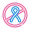 Stop of hiv aids disease spread color icon vector illustration