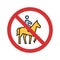 Stop Horse riding Isolated Vector icon which can easily modify or edit
