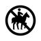 Stop Horse riding Isolated Vector icon which can easily modify or edit