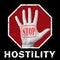 Stop hostility conceptual illustration. Global social problem