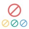 Stop icon, ban, prohibit, forbid, taboo, inhibit, outlaw