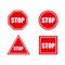 Stop icon. Vector illustration. Web icon.