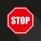 Stop icon. Vector illustration. Web icon.