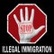 Stop illegal immigration conceptual illustration