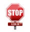 Stop illegal oil sign illustration design