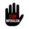 Stop imperialism symbol icon