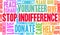 Stop Indifference Word Cloud