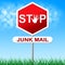 Stop Junk Mail Indicates Spamming Spam And Unwanted