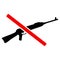 Stop Kalashnikov Gun Flat Icon Image