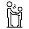 Stop kid violence icon, outline style