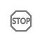 Stop line icon, Traffic regulatory sign