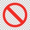 A stop mark icon with a transparent background. Vector.