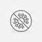 Stop Microbe vector concept icon in outline style