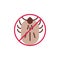 Stop mite insect flat icon