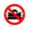 Stop mole. Ban shrew. Red prohibitory road sign. Pest Farm