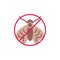Stop mole insect flat icon