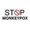 Stop Monkeypox virus. Text Stop Monkeypox. Vector file